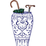 Umbrella Stand Wall Stencil