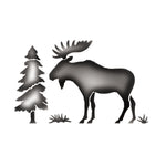 Moose Silhouette Wall Stencil