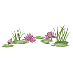 Waterlilies Wall Stencil