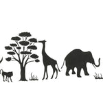Safari Animal Silhouette Wall Stencil