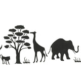 Safari Animal Silhouette Wall Stencil