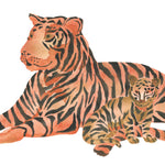 Large Tiger and Cub Wall Stencil