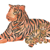 Large Tiger and Cub Wall Stencil