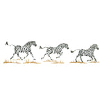Running Zebras Wall Stencil Border