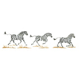 Running Zebras Wall Stencil Border