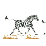 Running Zebras Wall Stencil Border
