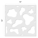 Cow Spots or Camouflage Wallpaper Wall Stencil - Dimensions