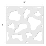 Cow Spots or Camouflage Wallpaper Wall Stencil - Dimensions