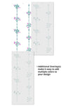 Floral Stripe Wall Stencil - Overlay