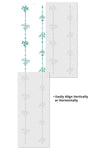 Floral Stripe Wall Stencil - Repeat