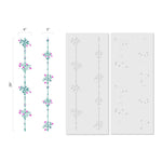 Floral Stripe Wall Stencil - Dimensions