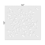 Scroll Wallpaper Wall Stencil - Dimensions