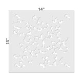 Scroll Wallpaper Wall Stencil - Dimensions