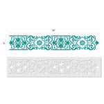 Vertical Scroll Wall Stencil - Dimensions