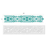 Vertical Scroll Wall Stencil - Dimensions