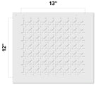 Caned Lattice Allover Wall Stencil - Dimensions