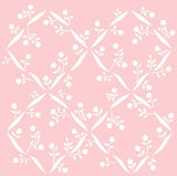 Floral Lattice Wallpaper Wall Stencil
