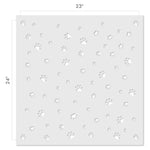 Dog Paw Pattern Wallpaper Wall Stencil - Dimensions