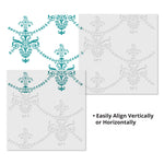 Antique Wallpaper Wall Stencil - Repeat