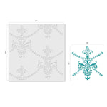 Antique Wallpaper Wall Stencil - Dimensions