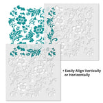 Chic Roses Wallpaper Wall Stencil - Repeat