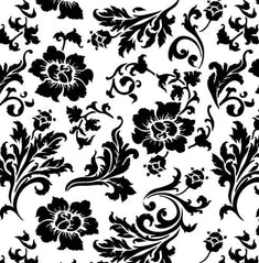 Chic Roses Wallpaper Wall Stencil