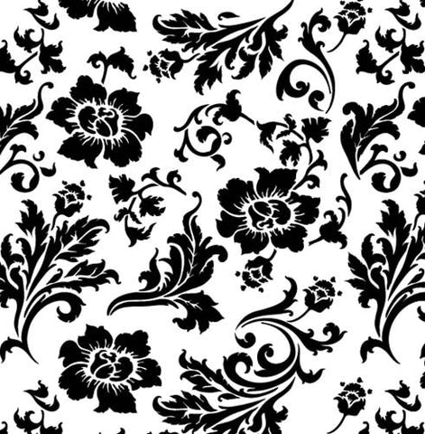Chic Roses Wallpaper Wall Stencil