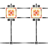 Arts and Crafts Style Wall Stencil
