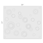 Spiral Pop Circle Wall Stencil - Dimensions