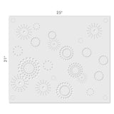 Spiral Pop Circle Wall Stencil - Dimensions
