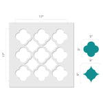 Large Quatrefoil Wall Stencil - Dimensions