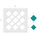 Large Quatrefoil Wall Stencil - Dimensions
