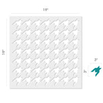 Houndstooth Wallpaper Wall Stencil - Dimensions