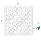 Houndstooth Wallpaper Wall Stencil - Dimensions