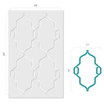 Moroccan Tile Wall Stencil - Dimensions