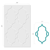 Moroccan Tile Wall Stencil - Dimensions