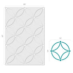 Contemporary Circles Wall Stencil - Dimensions