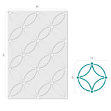 Contemporary Circles Wall Stencil - Dimensions