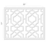 Contemporary Lattice Allover Wall Stencil - Dimensions