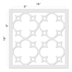 Large Parisian Fretwork Allover Wall Stencil - Dimensions