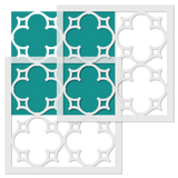 Large Parisian Fretwork Allover Wall Stencil - Repeat