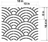 Rainbow Dreams Allover Wall Stencil - Dimensions