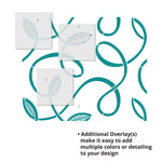 Leafy Swirls Allover Wall Stencil - Repeat
