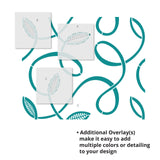 Leafy Swirls Allover Wall Stencil - Repeat