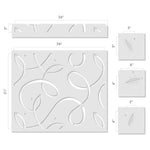 Leafy Swirls Allover Wall Stencil - Dimensions