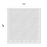 One Color Greek Key Allover Wall Stencil - Dimensions
