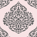 Single 12 Inch Moroccan Damask Wall Stencil