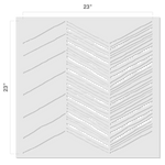 Handpainted Chevron Allover Wall Stencil - Dimensions