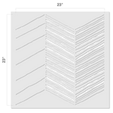 Handpainted Chevron Allover Wall Stencil - Dimensions