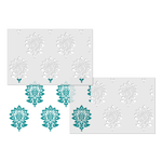 Batik Damask Allover Pattern Wall Stencil - Repeat
